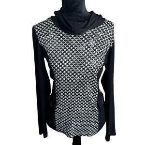 Frank Lyman Fishnet Cowl Neck Pullover